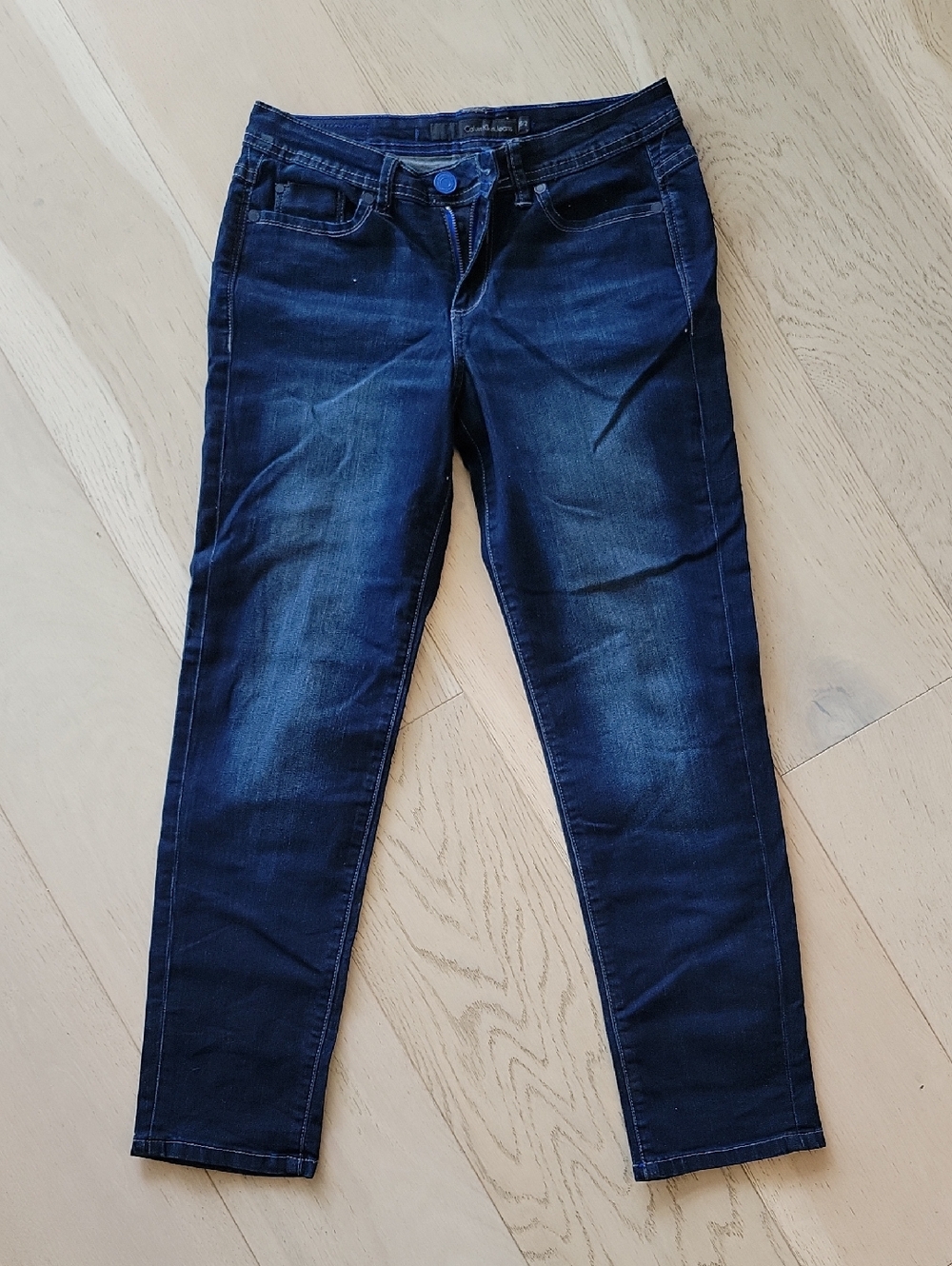 Calvin Klein Jeans Navy Blue Skinny Crop Stretch Denim